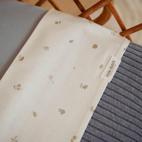 Manta punto cuna Essentials Puro Azul Denim - Little Dutch