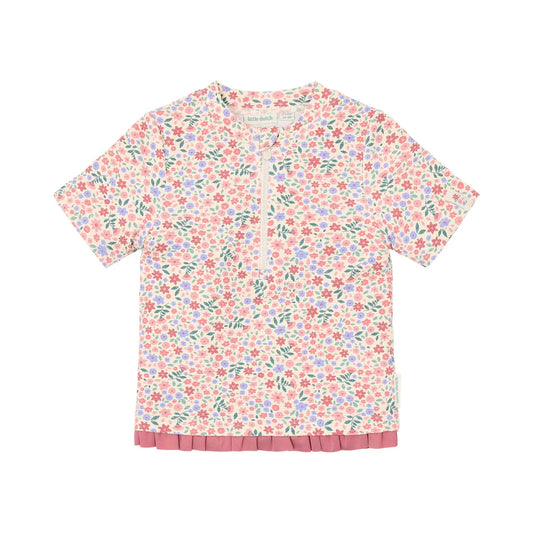 Camiseta UV manga corta Flowerfiel - Little Dutch