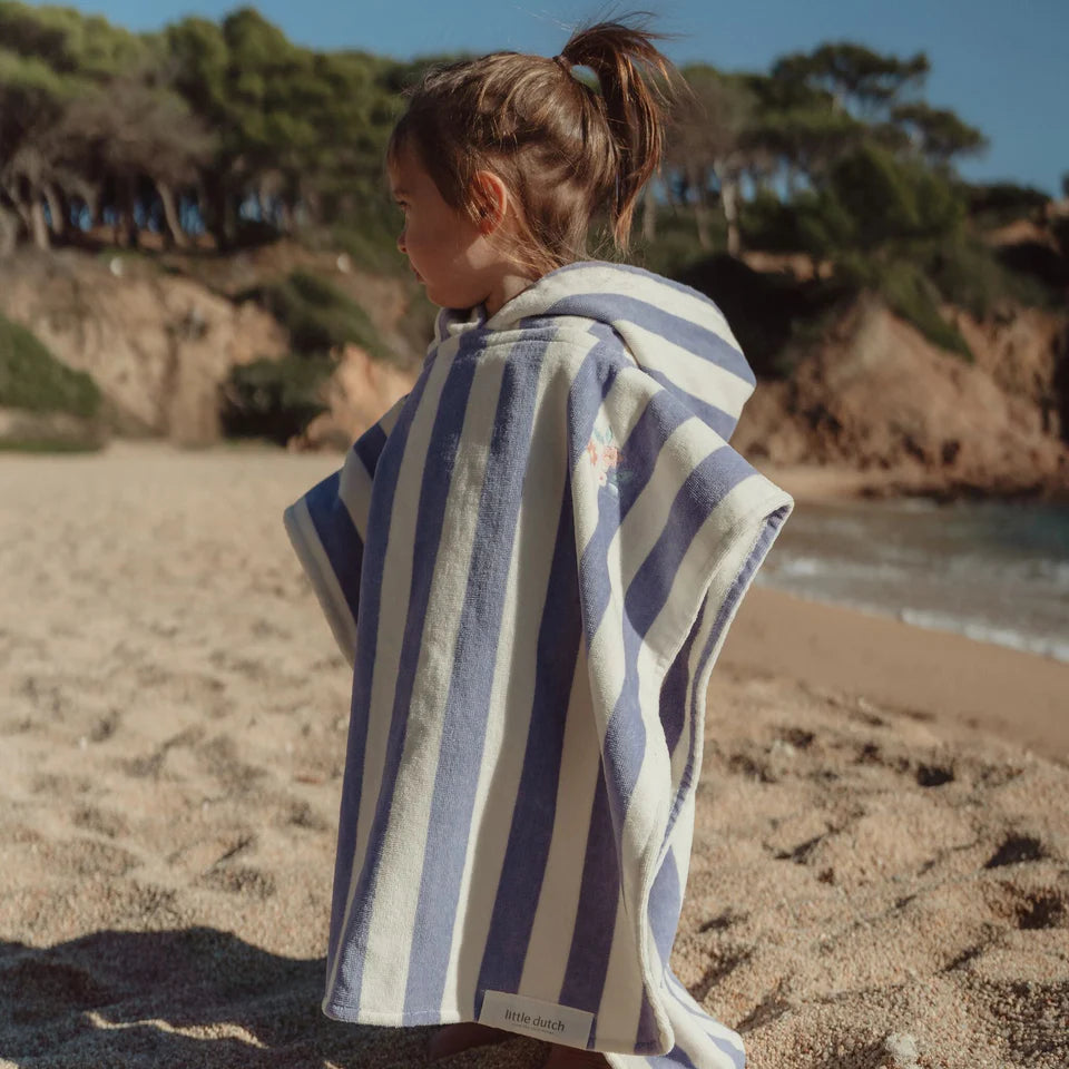 Poncho Purple Stripe - Little Dutch