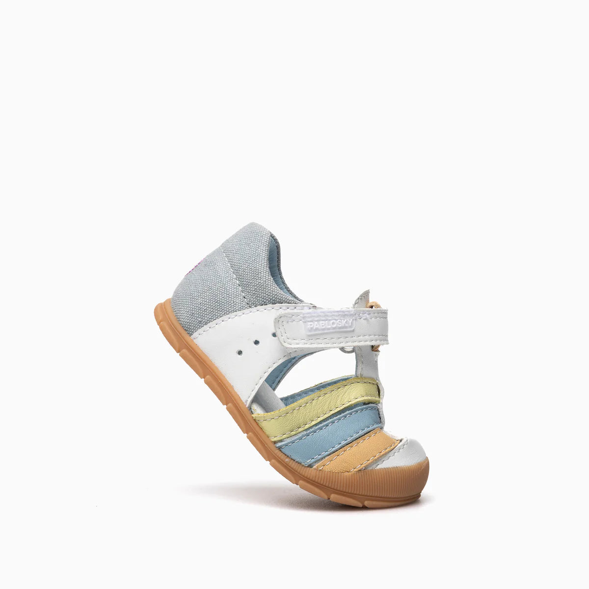 Sandalias barefoot Ziggy Blanco/azul - Pablosky