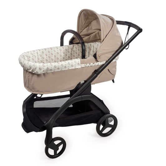 Cubre cuco + sábana ajustable Botton Flores - Walking Mum