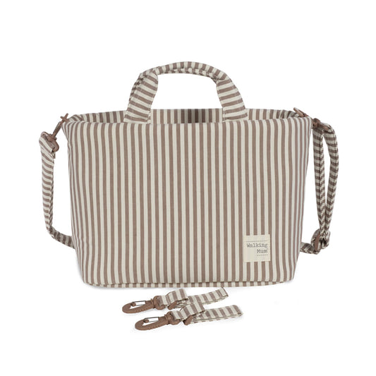 Bolso canastilla Praliné Rayas Moka - Walking Mum