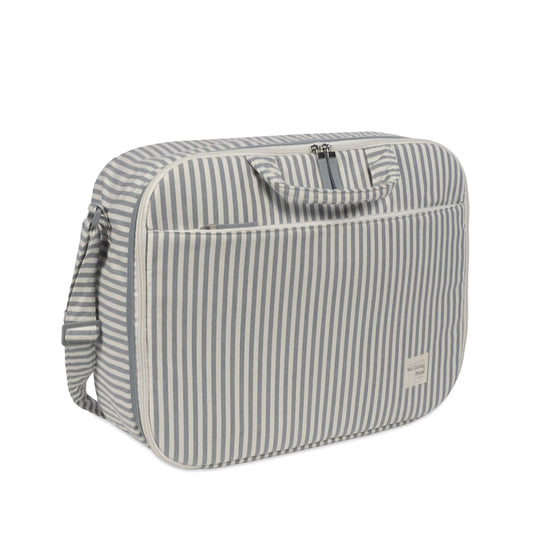 Maleta Praliné Rayas Matcha - Walking Mum