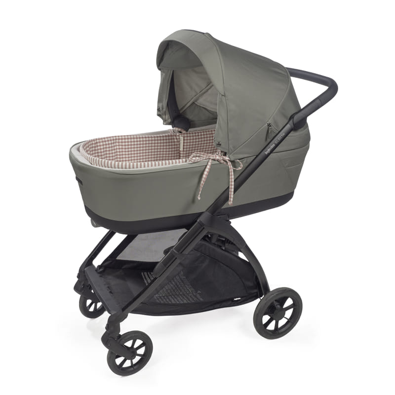 Cubre Cuco Varillas + funda colchón Praliné Vichy Moka - Walking Mum