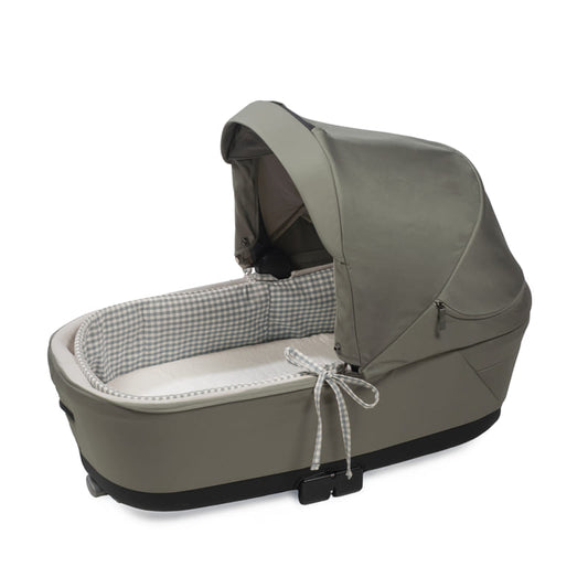 Cubre Cuco Varillas + funda colchón Praliné Vichy Matcha - Walking Mum