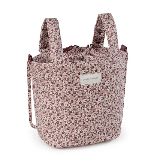 Bolsa Bucket Cherry Flores - Pasito a Pasito