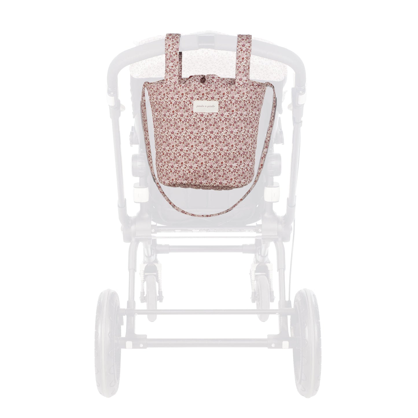 Bolsa Bucket Cherry Flores - Pasito a Pasito