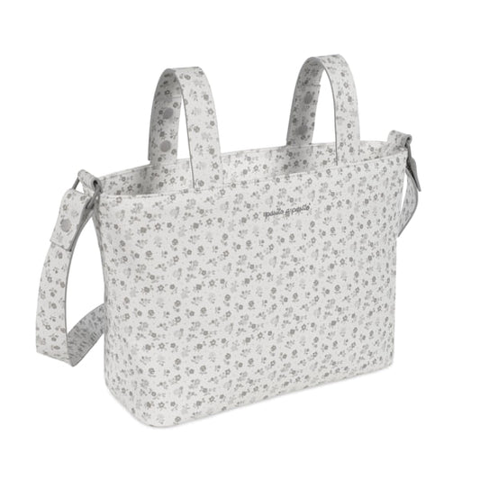Bolsa Crossbody Piel Little Bloom Flor Gris - Pasito a Pasito