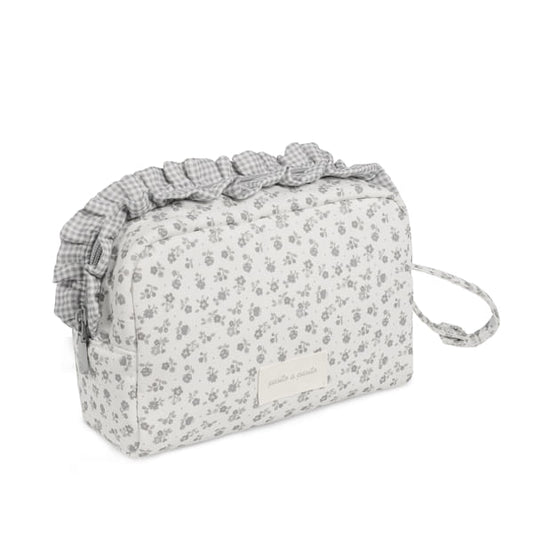 Neceser Little Bloom Flor Gris - Pasito a Pasito