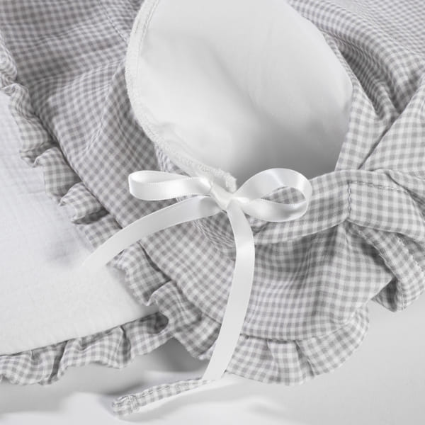 Saco Cuco Little Bloom Vichy Gris - Pasito a Pasito