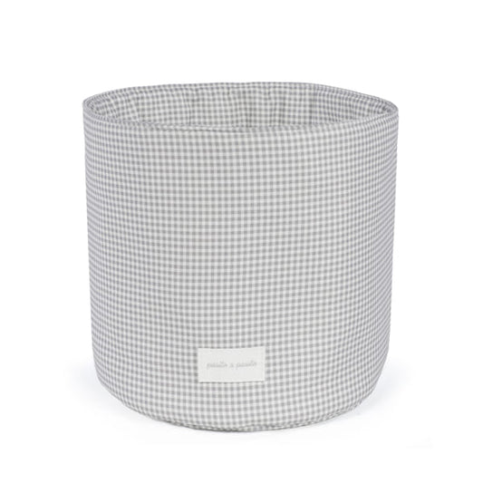Cestito Home Little Bloom Vichy Gris- Pasito a Pasito