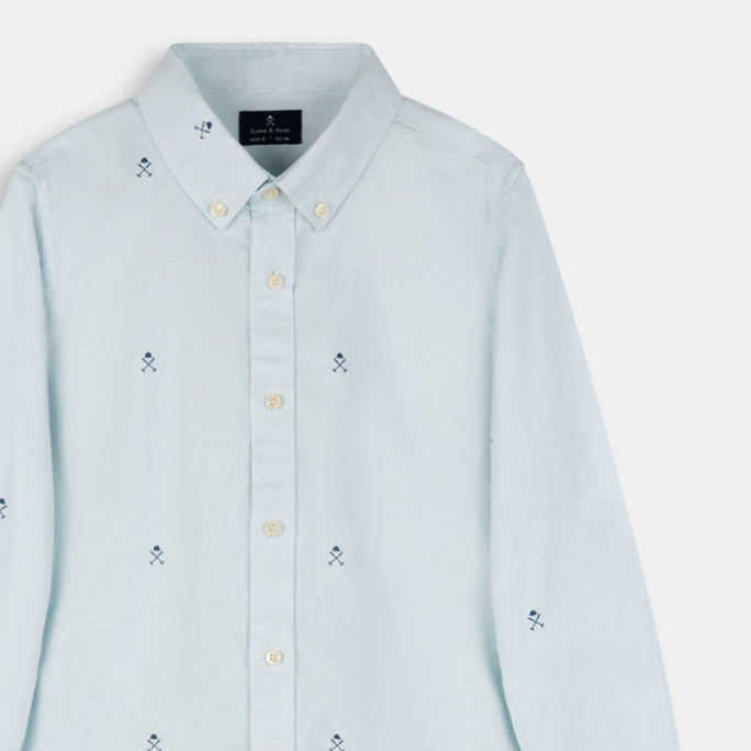 Camisa Multilogo Kids Azul Helado - Harper & Neyer