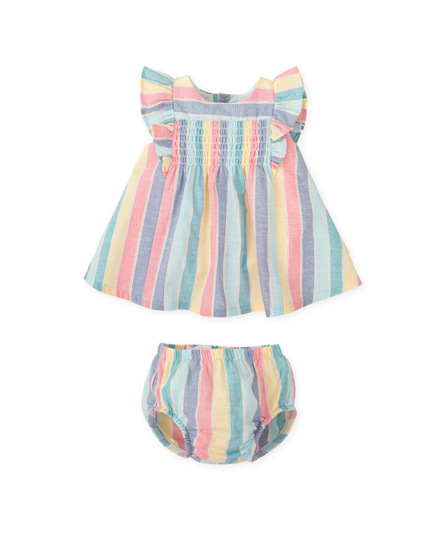 Vestido con braguita Rayas Multicolor - Tutto Piccolo