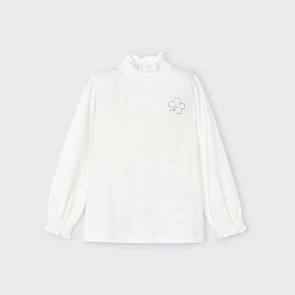 Camiseta crudo semicisne básica niña Mayoral