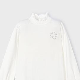 Camiseta crudo semicisne básica niña Mayoral