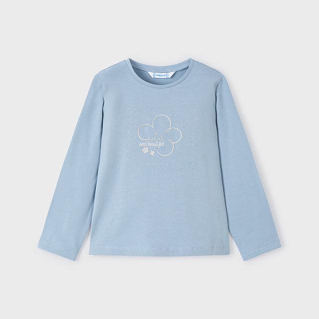 Camiseta básica flor niña Mayoral