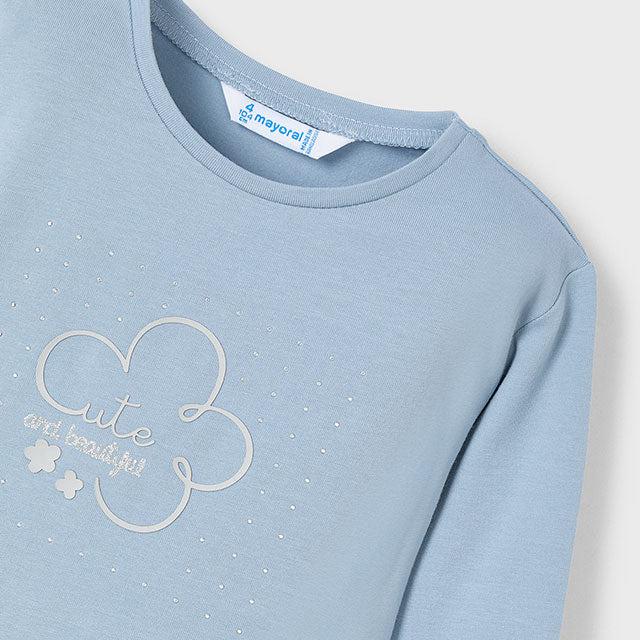 Camiseta básica flor niña Mayoral