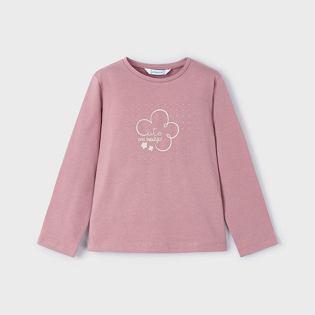 Camiseta básica flor niña Mayoral