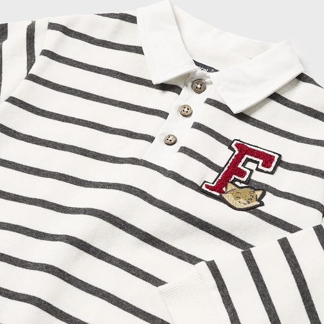 Sudadera rayas cuello polo bebé niño Mayoral