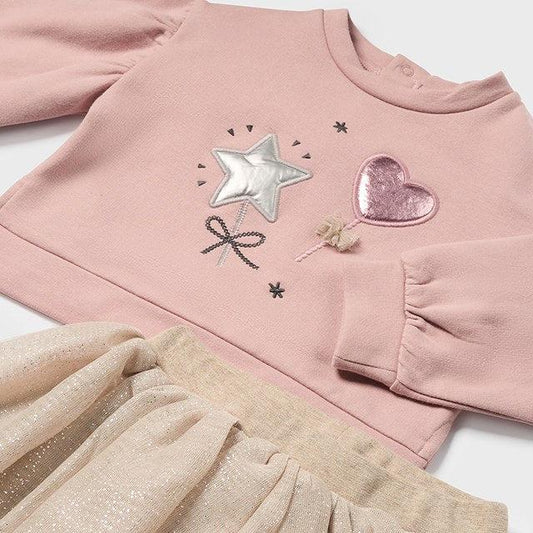 Conjunto legging-tutú y sudadera bebé niña - Mayoral
