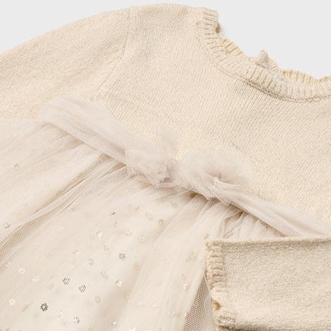 Vestido combinado tricot bebé niña - Mayoral