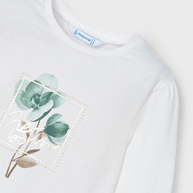 Camiseta flores niña Mayoral