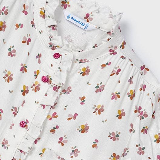 Blusa estampada volantes niña - Mayoral