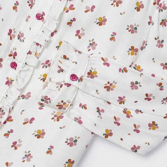 Blusa estampada volantes niña - Mayoral