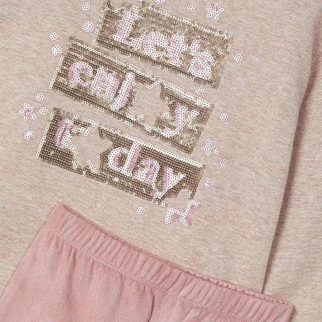 Conjunto legging antelina y sudadera niña Mayoral