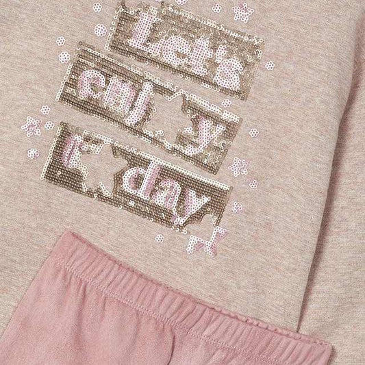 Conjunto legging antelina y sudadera niña - Mayoral