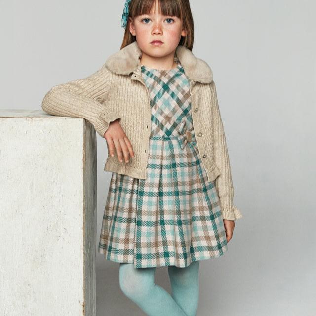 Vestido cuadros niña Mayoral
