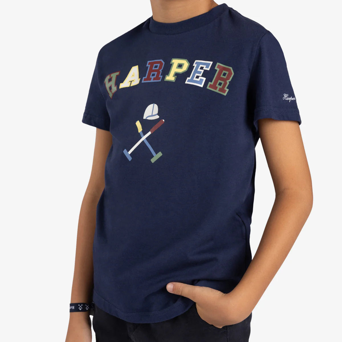 Camiseta Retro Kids Navy Blue - Harper & Neyer