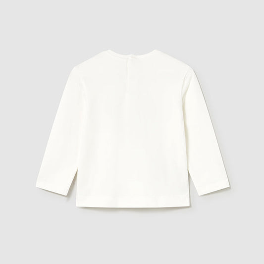 Camiseta básica corazones blanca - Mayoral