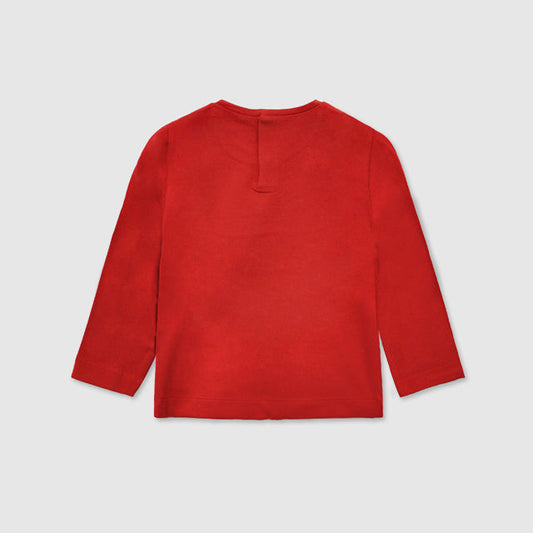 Camiseta básica corazones roja - Mayoral