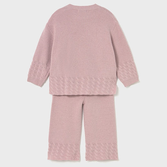 Conjunto tricot rosa - Mayoral