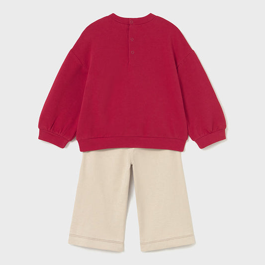 Conjunto pantalón y sudadera rojo - Mayoral