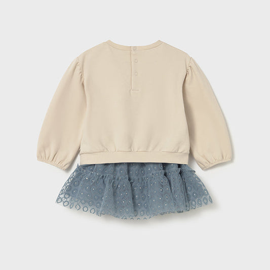 Conjunto falda tul y jersey azul - Mayoral