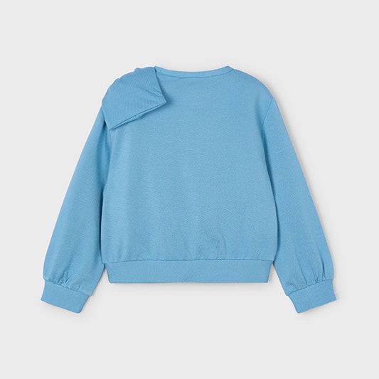 Sudadera lazo niña celeste - Mayoral