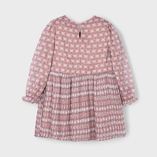 Vestido estampado tulipanes rosa - Mayoral