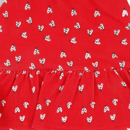 Pelele tirantes mariquitas rojo - BabyBol