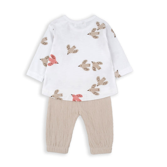Conjunto 2 piezas pantalón y camisa Palomita - BabyBol