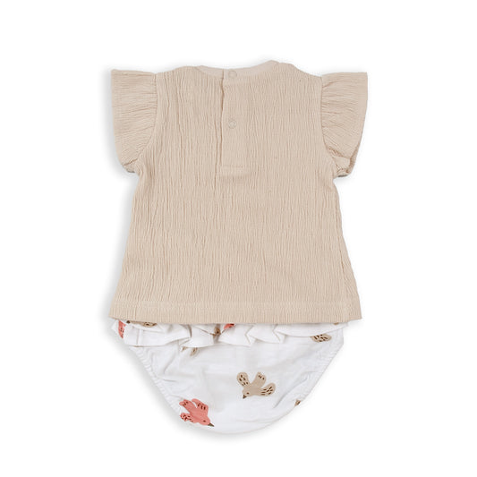 Conjunto ranita y camiseta Palomita - BabyBol