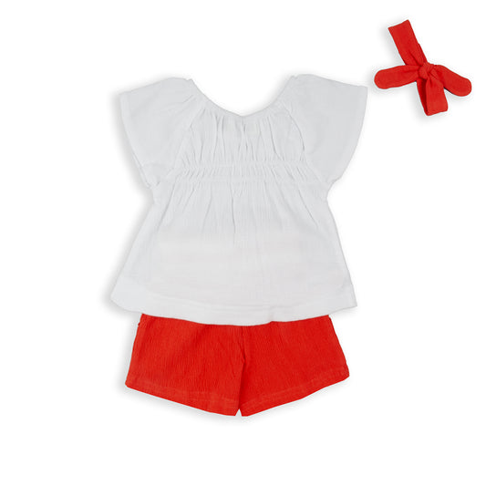 Conjunto 2 piezas y coletero coral - BabyBol