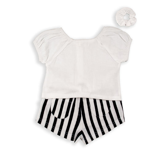 Conjunto 2 piezas y coletero rayas azules - BabyBol