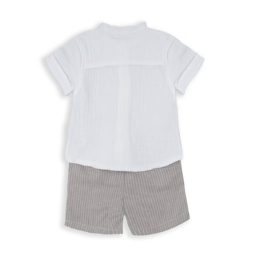 Conjunto rayas gris - BabyBol