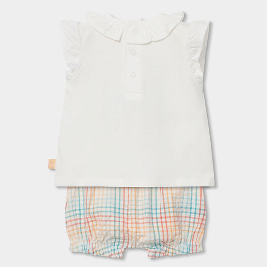 Conjunto bebé algodón blanco elefante - Boboli