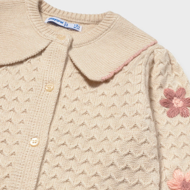 Rebeca tricot Flores Crudo - Mayoral