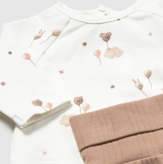 Chándal con camiseta Nubes Canela - Mayoral