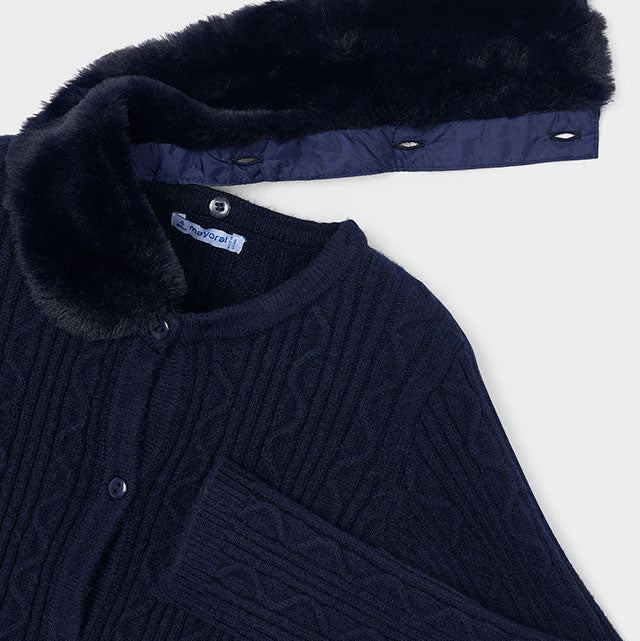 Rebeca Tricot trenzado Cuello Pelo Marino - Mayoral