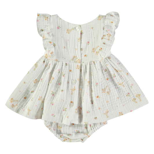 Vestido bebé niña Oca flores - BabyBol